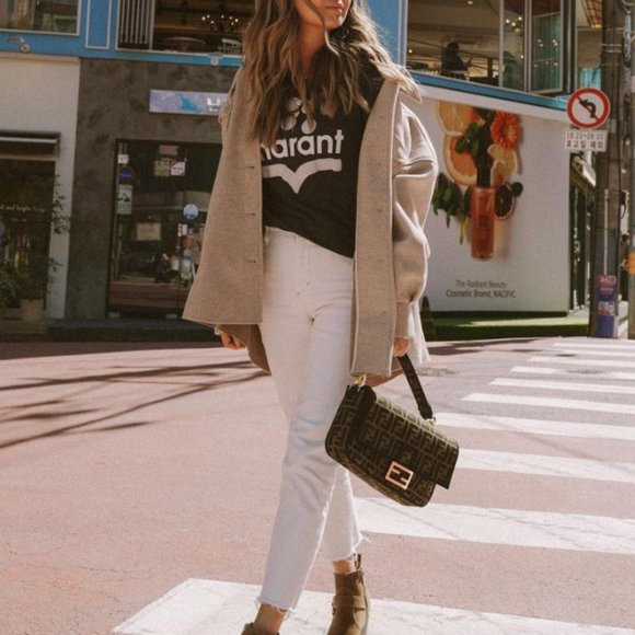 AMO White Distressed Jeans Denim - Picture 1 of 6